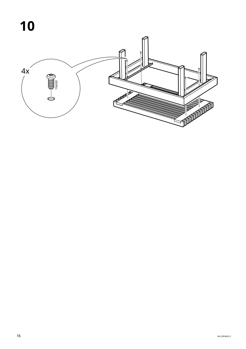 Assembly instructions for IKEA Revskaer 3 seat conversation set anthracite outdoor | Page 16 - IKEA REVSKÄR 3-seat conversation set 195.446.24