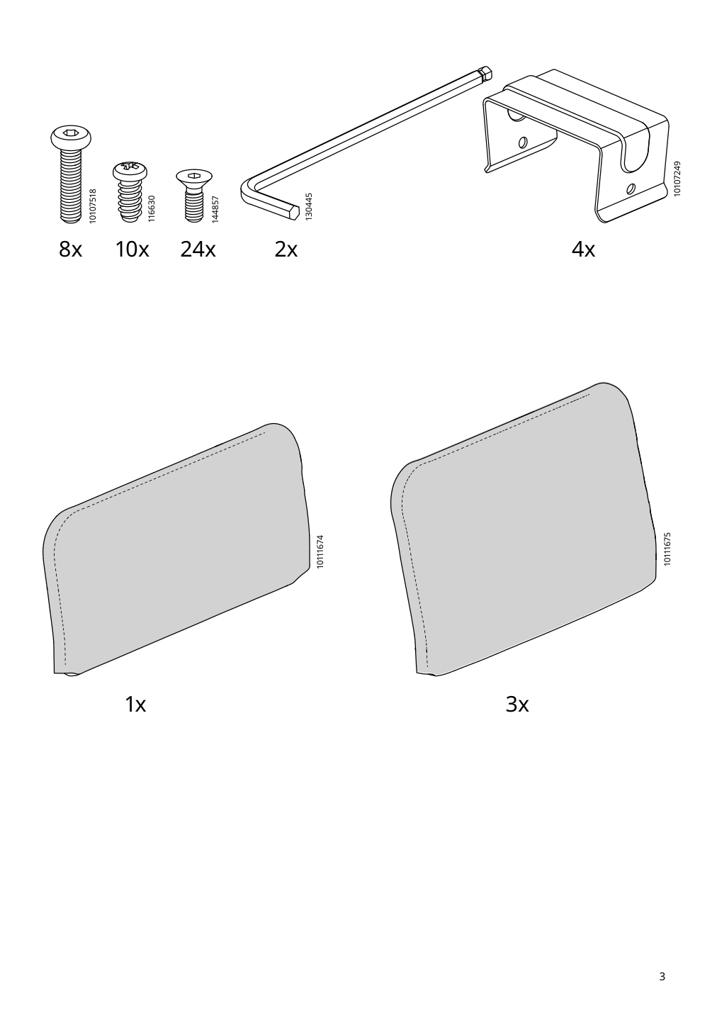 Assembly instructions for IKEA Revskaer 3 seat conversation set anthracite outdoor | Page 3 - IKEA REVSKÄR 3-seat conversation set 195.446.24