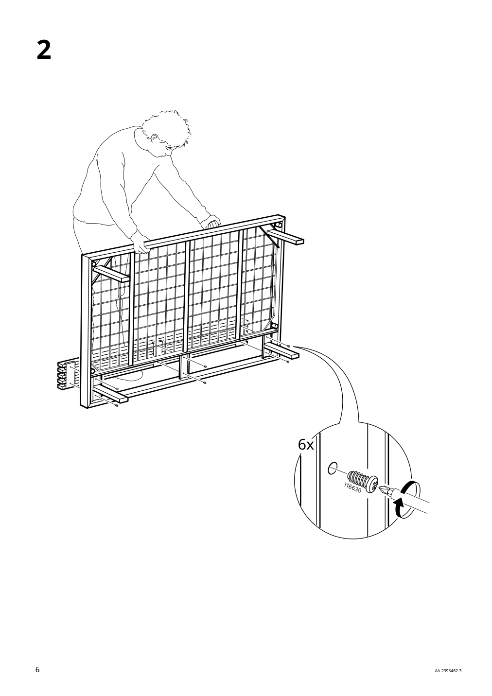 Assembly instructions for IKEA Revskaer 3 seat conversation set anthracite outdoor | Page 6 - IKEA REVSKÄR 3-seat conversation set 195.446.24