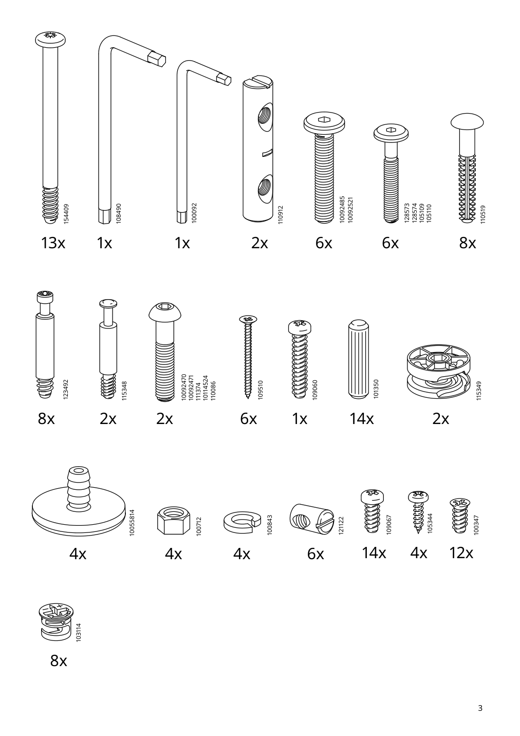 Assembly instructions for IKEA Ridspoe desk anthracite | Page 3 - IKEA RIDSPÖ / FJÄLLBERGET desk and chair 095.030.25