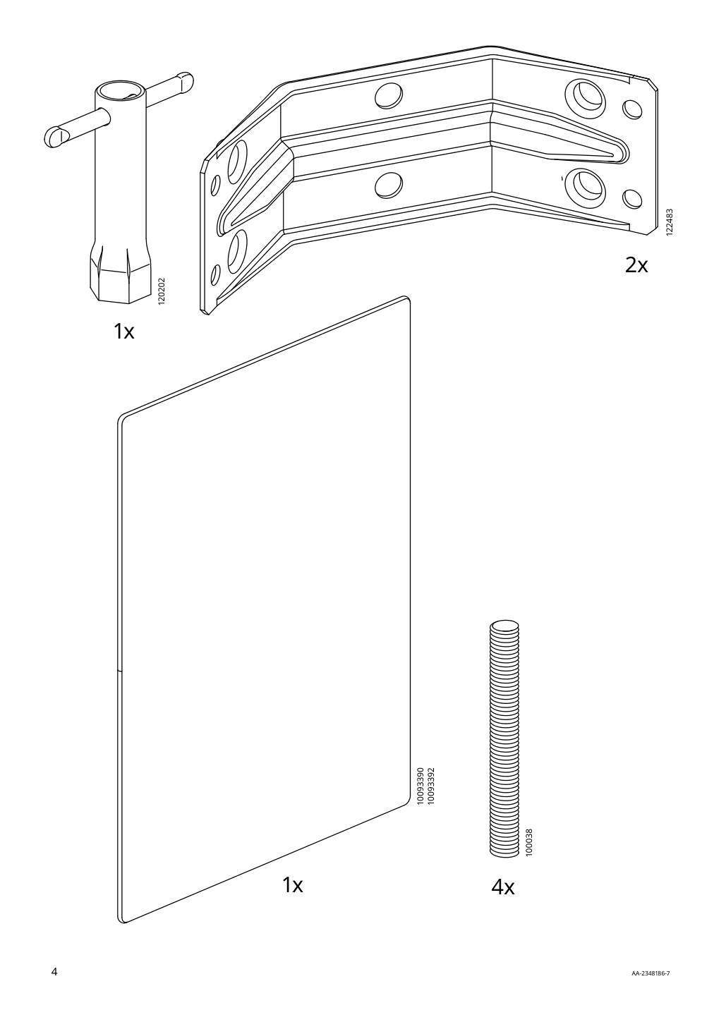 Assembly instructions for IKEA Ridspoe desk anthracite | Page 4 - IKEA RIDSPÖ / FJÄLLBERGET desk and chair 095.030.25