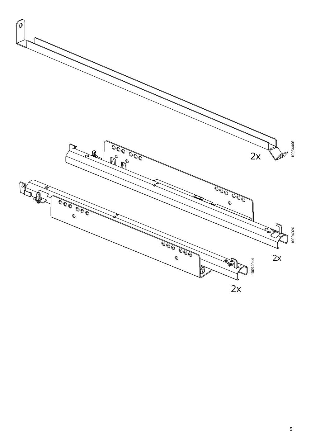 Assembly instructions for IKEA Ridspoe desk anthracite | Page 5 - IKEA RIDSPÖ / FJÄLLBERGET desk and chair 095.030.25