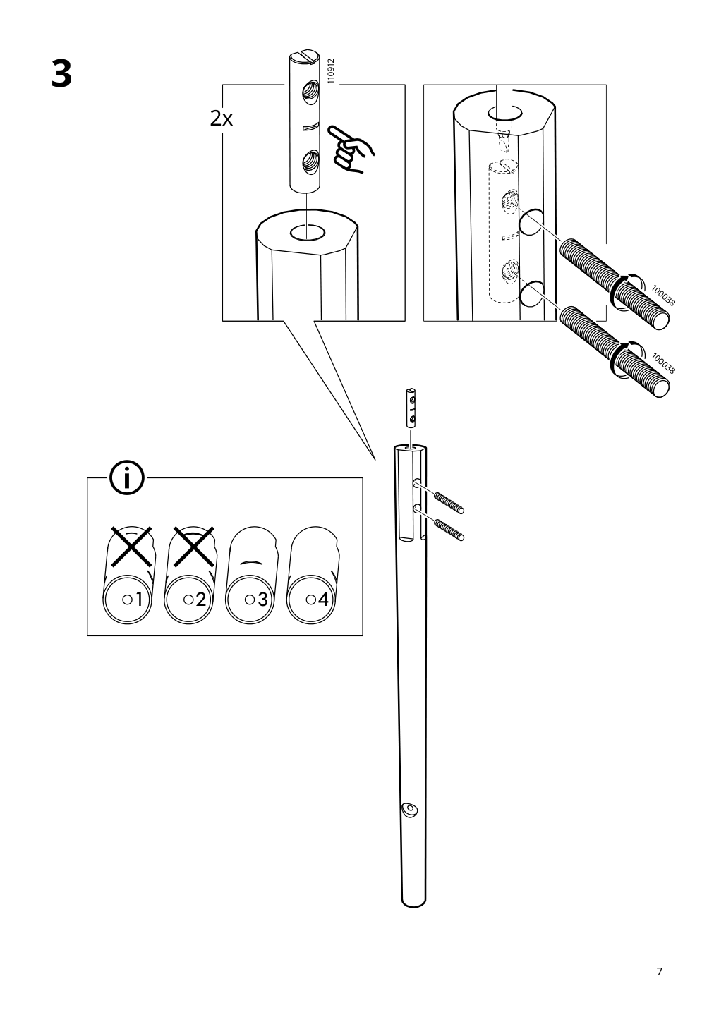 Assembly instructions for IKEA Ridspoe desk anthracite | Page 7 - IKEA RIDSPÖ / FJÄLLBERGET desk and chair 095.030.25