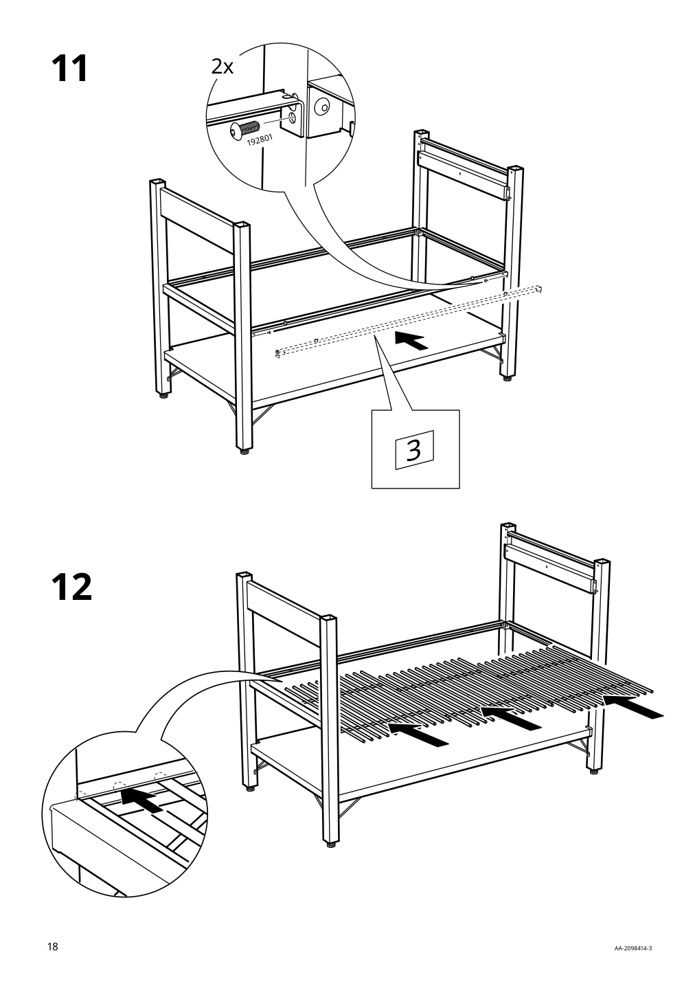 Assembly instructions for IKEA Rimforsa work bench stainless steel bamboo | Page 18 - IKEA RIMFORSA work bench 603.994.12