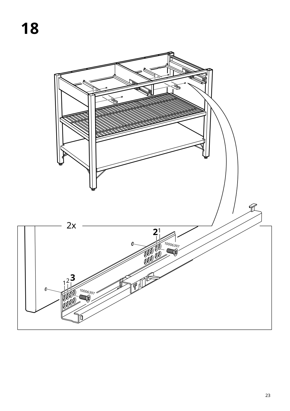 Assembly instructions for IKEA Rimforsa work bench stainless steel bamboo | Page 23 - IKEA RIMFORSA work bench 603.994.12