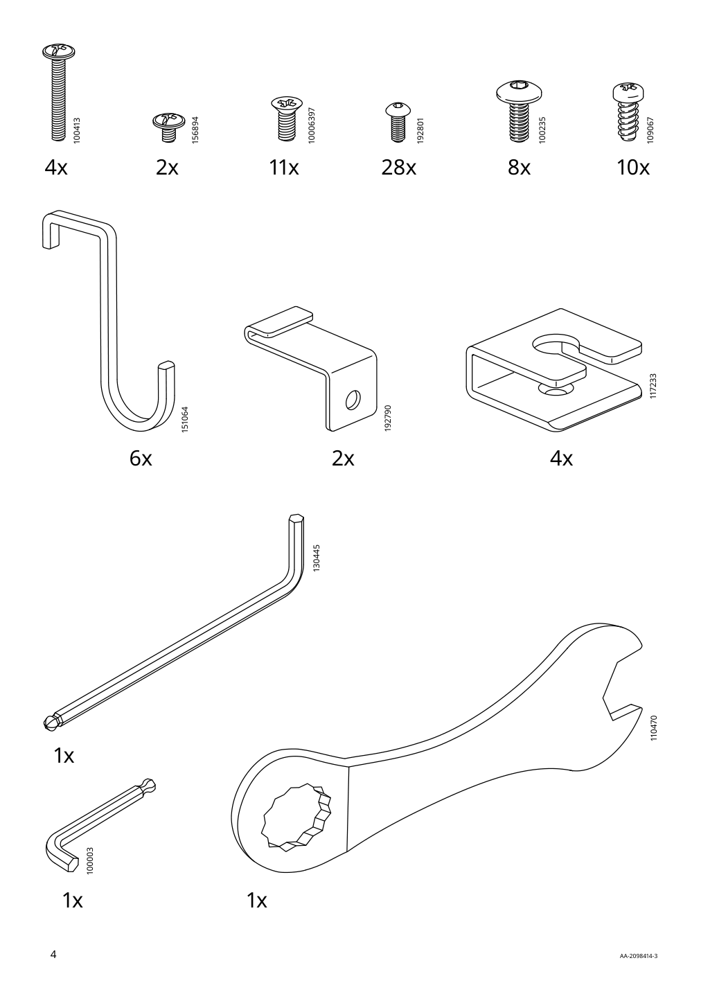 Assembly instructions for IKEA Rimforsa work bench stainless steel bamboo | Page 4 - IKEA RIMFORSA work bench 603.994.12