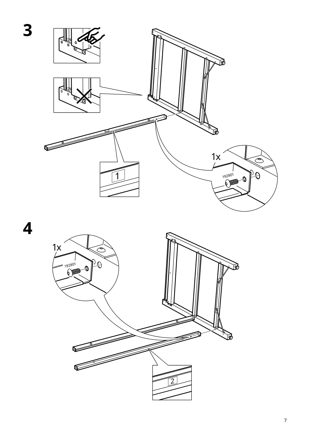 Assembly instructions for IKEA Rimforsa work bench stainless steel bamboo | Page 7 - IKEA RIMFORSA work bench 603.994.12