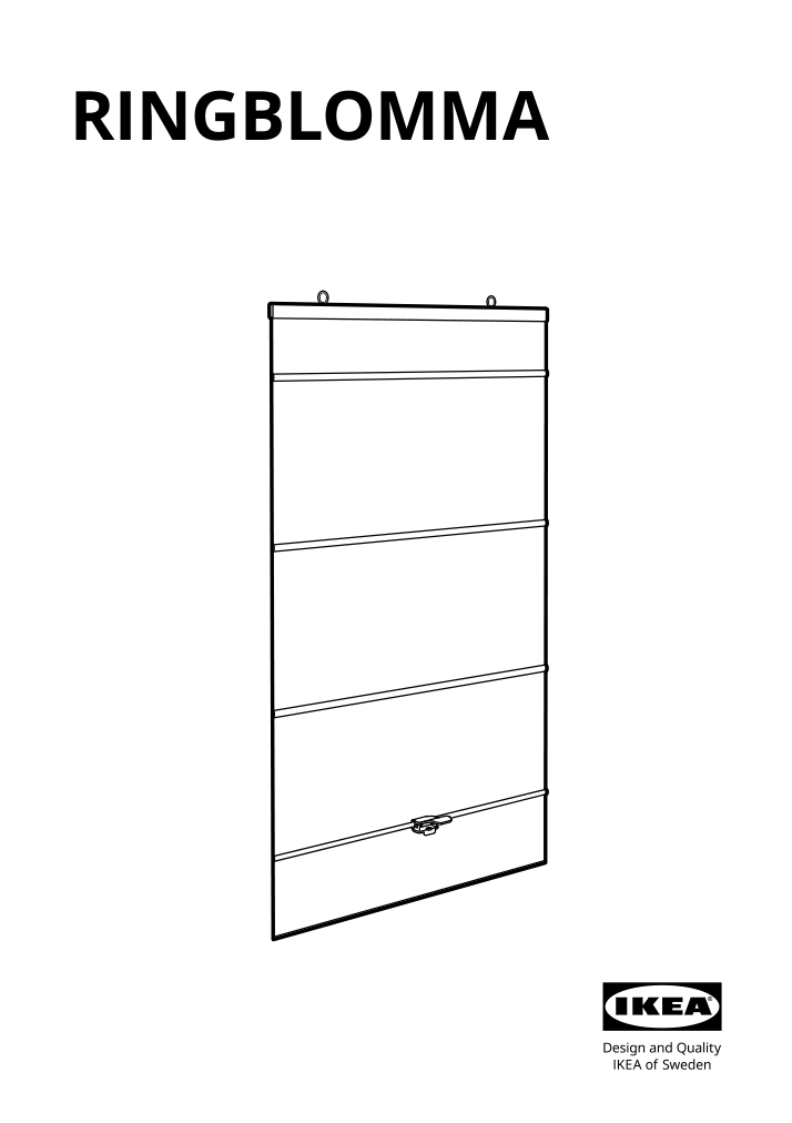 Assembly instructions for IKEA Ringblomma roman blind white green stripe | Page 1 - IKEA RINGBLOMMA Roman blind 104.910.69