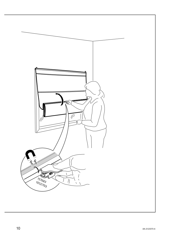 Assembly instructions for IKEA Ringblomma roman blind white green stripe | Page 10 - IKEA RINGBLOMMA Roman blind 104.910.69