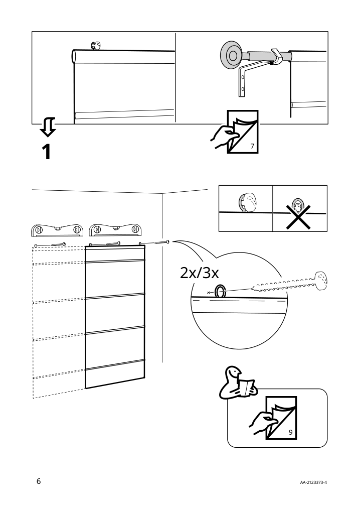 Assembly instructions for IKEA Ringblomma roman blind white green stripe | Page 6 - IKEA RINGBLOMMA Roman blind 104.910.69