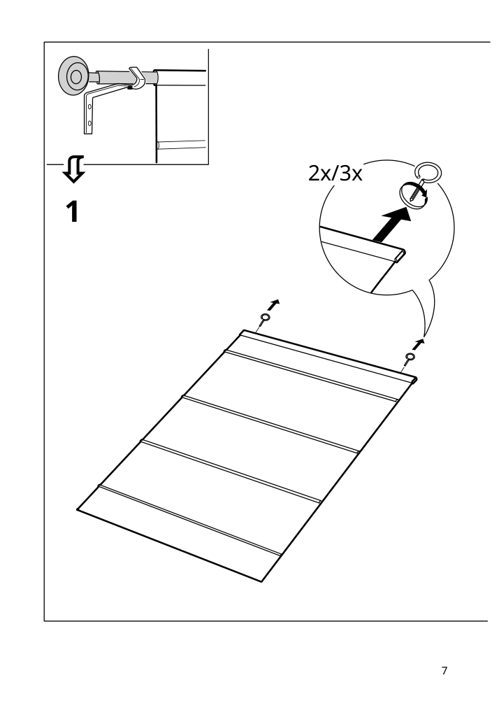 Assembly instructions for IKEA Ringblomma roman blind white green stripe | Page 7 - IKEA RINGBLOMMA Roman blind 104.910.69