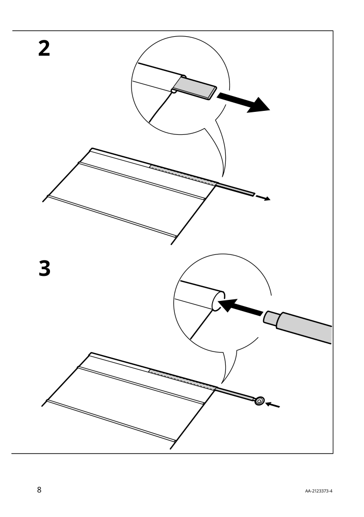 Assembly instructions for IKEA Ringblomma roman blind white green stripe | Page 8 - IKEA RINGBLOMMA Roman blind 104.910.69