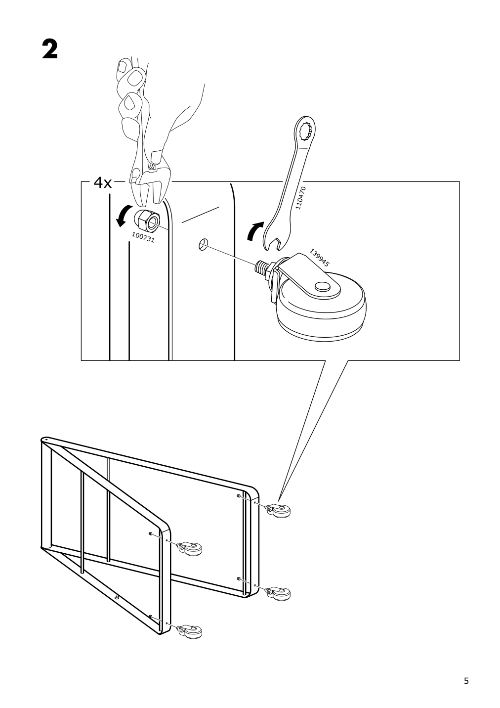 Assembly instructions for IKEA Risatorp utility cart white | Page 5 - IKEA RISATORP utility cart 202.816.31