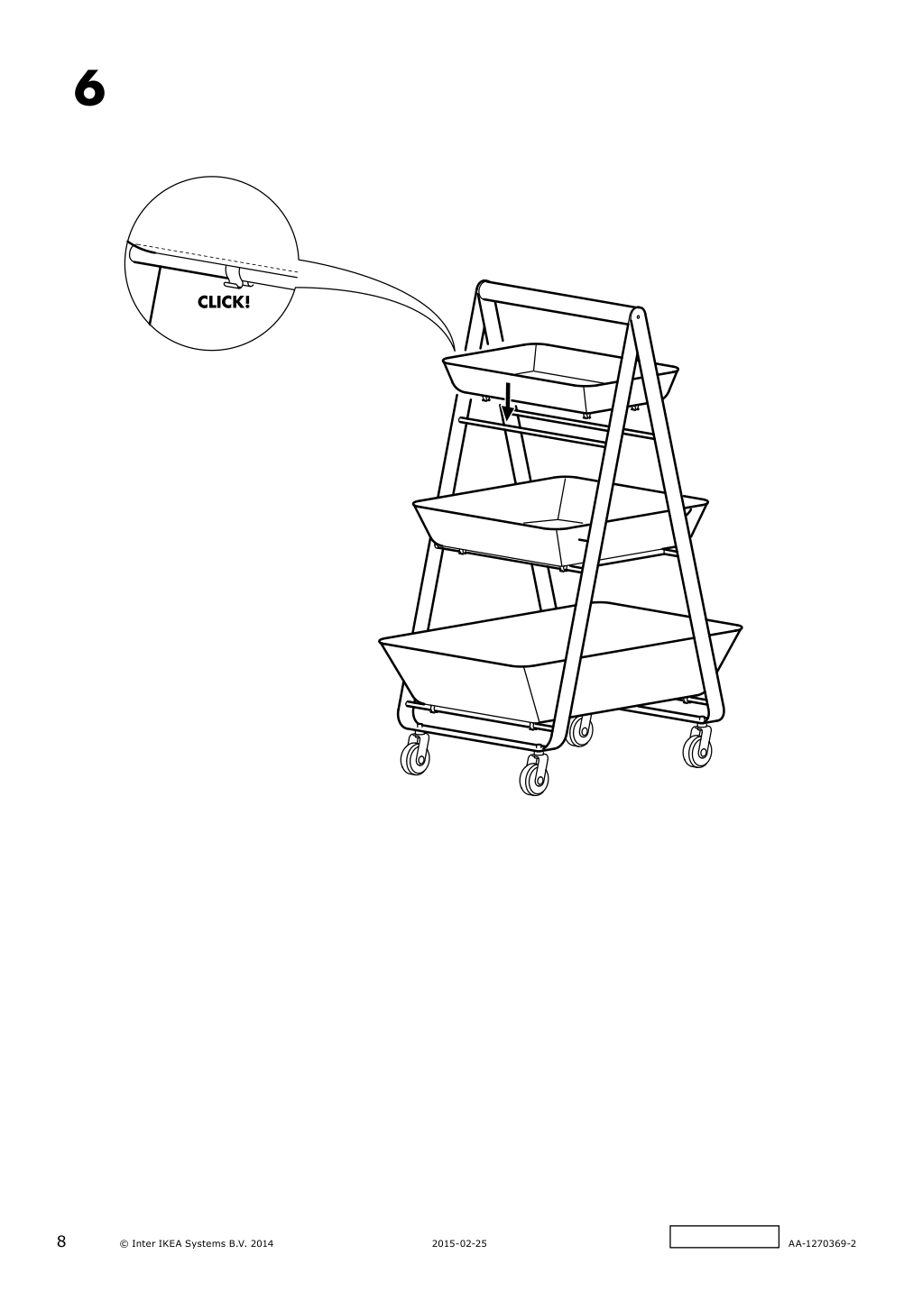 Assembly instructions for IKEA Risatorp utility cart white | Page 8 - IKEA RISATORP utility cart 202.816.31