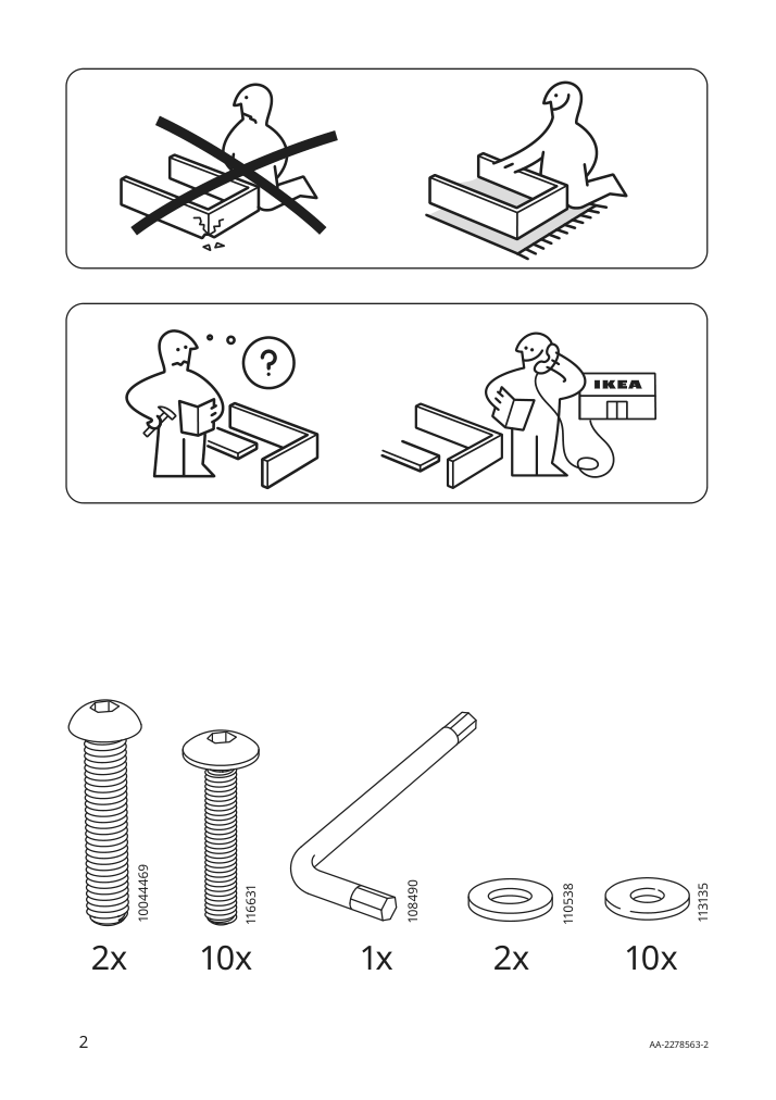 Assembly instructions for IKEA Risholmen wing chair in outdoor brown | Page 2 - IKEA RISHOLMEN wing chair, in/outdoor 005.037.94