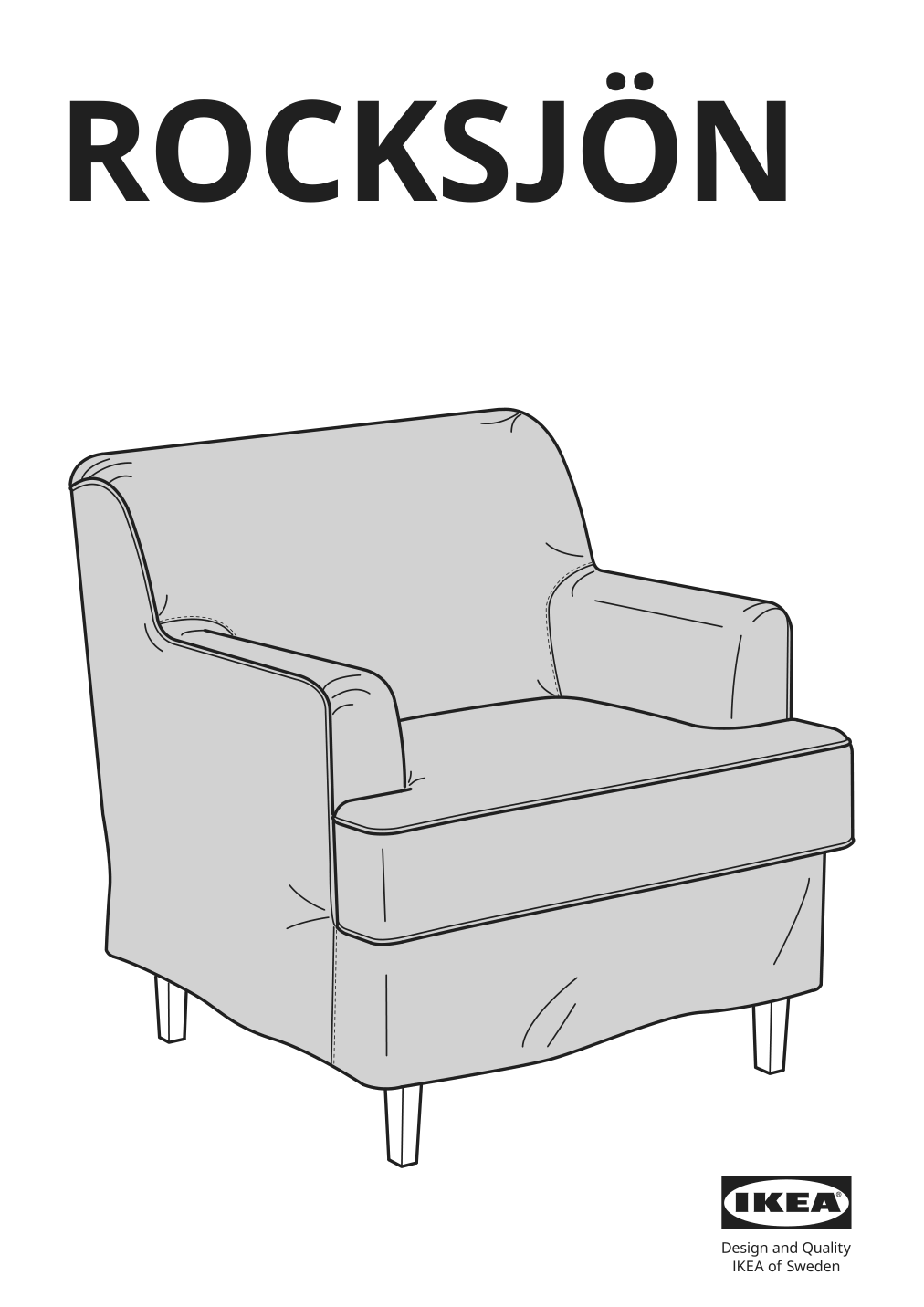 Assembly instructions for IKEA Rocksjoen armchair frame | Page 1 - IKEA ROCKSJÖN armchair 095.146.94