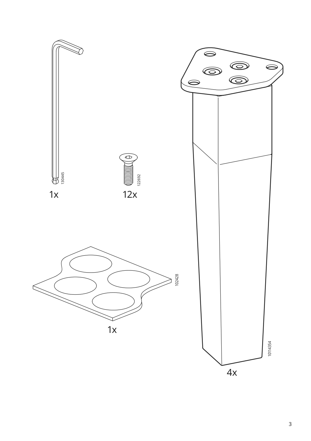 Assembly instructions for IKEA Rocksjoen armchair frame | Page 3 - IKEA ROCKSJÖN armchair 095.146.94