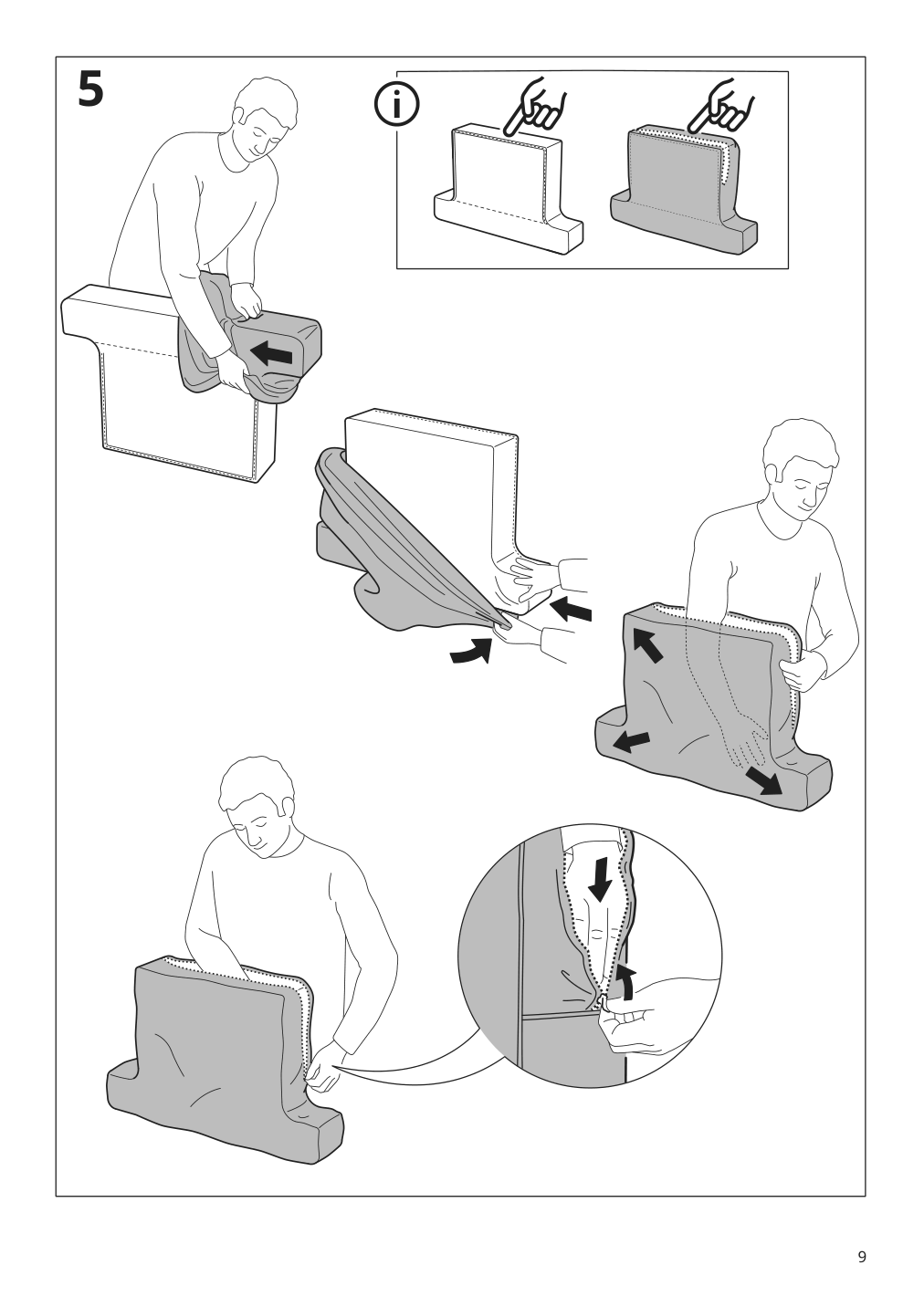 Assembly instructions for IKEA Rocksjoen armchair frame | Page 9 - IKEA ROCKSJÖN armchair 295.088.52