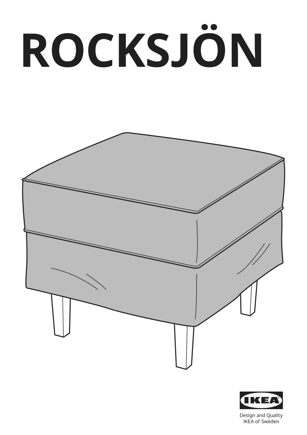 Assembly instructions for IKEA Rocksjoen ottoman frame | Page 1 - IKEA ROCKSJÖN armchair with ottoman 095.146.89