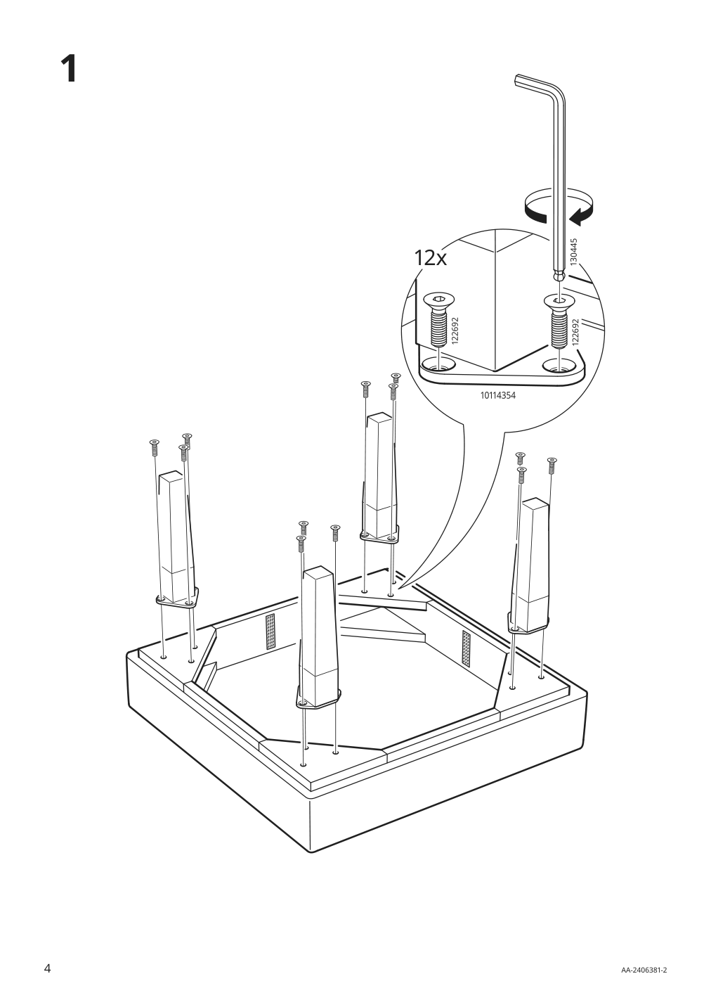 Assembly instructions for IKEA Rocksjoen ottoman frame | Page 4 - IKEA ROCKSJÖN ottoman 895.088.68