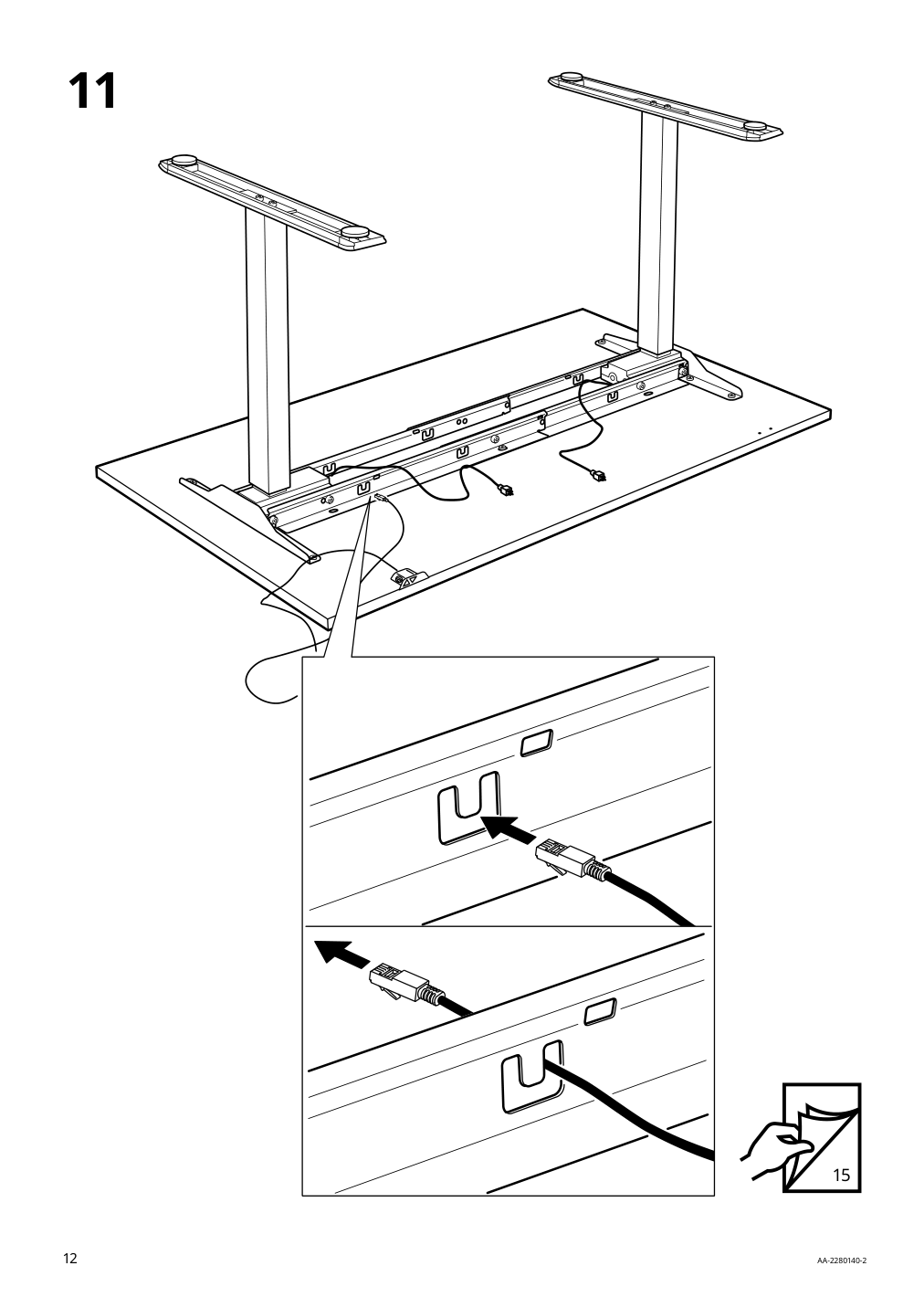 Assembly instructions for IKEA Rodulf underframe sit stand f table top white | Page 12 - IKEA RODULF underframe sit/stand f table top 604.642.90