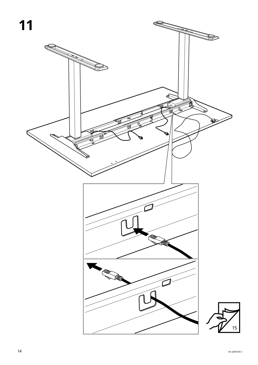 Assembly instructions for IKEA Rodulf underframe sit stand f table top white | Page 14 - IKEA RODULF underframe sit/stand f table top 604.642.90