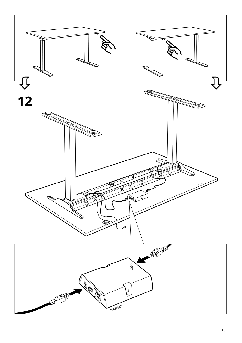 Assembly instructions for IKEA Rodulf underframe sit stand f table top white | Page 15 - IKEA RODULF desk sit/stand 993.261.70