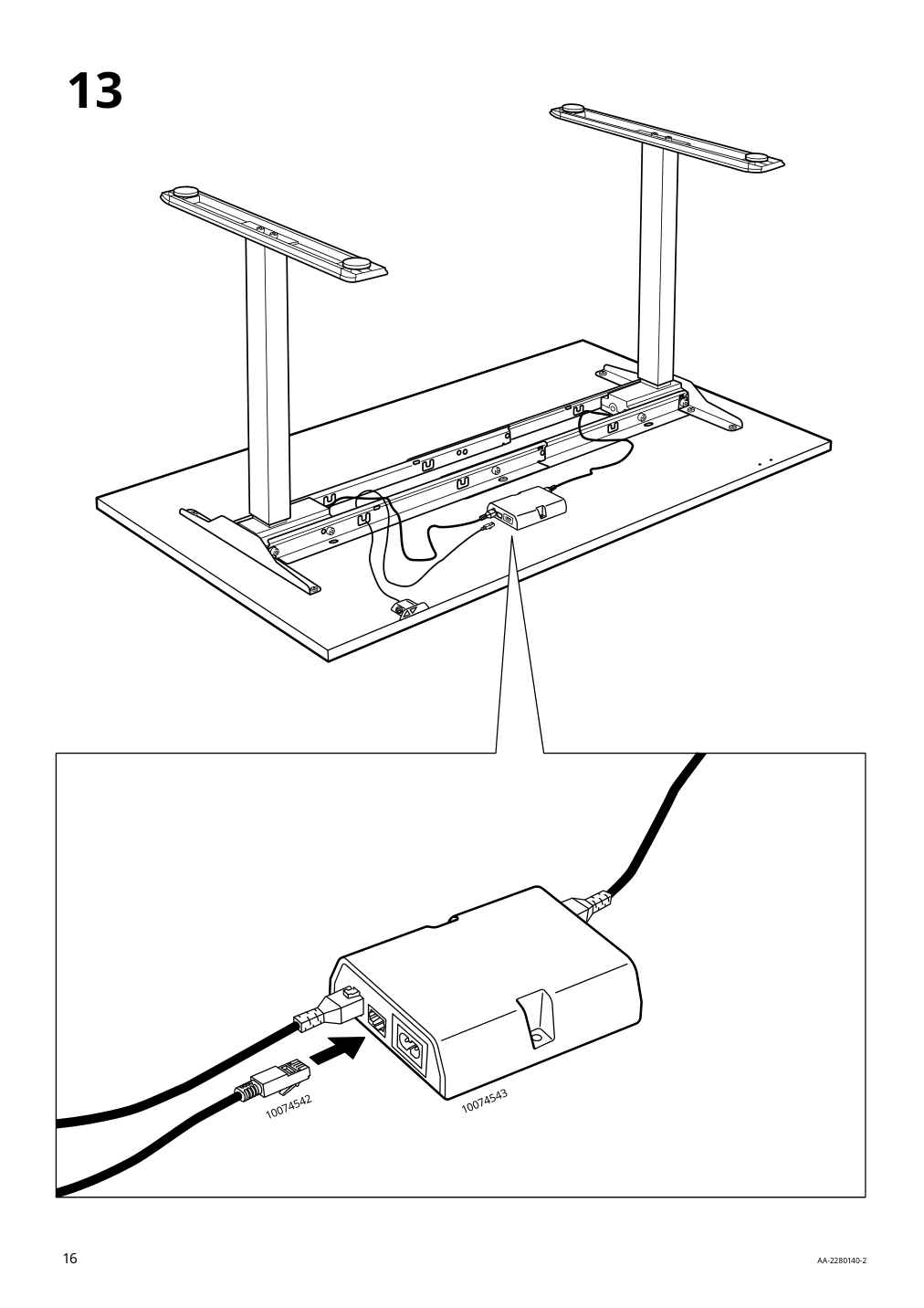 Assembly instructions for IKEA Rodulf underframe sit stand f table top white | Page 16 - IKEA RODULF desk sit/stand 993.261.70