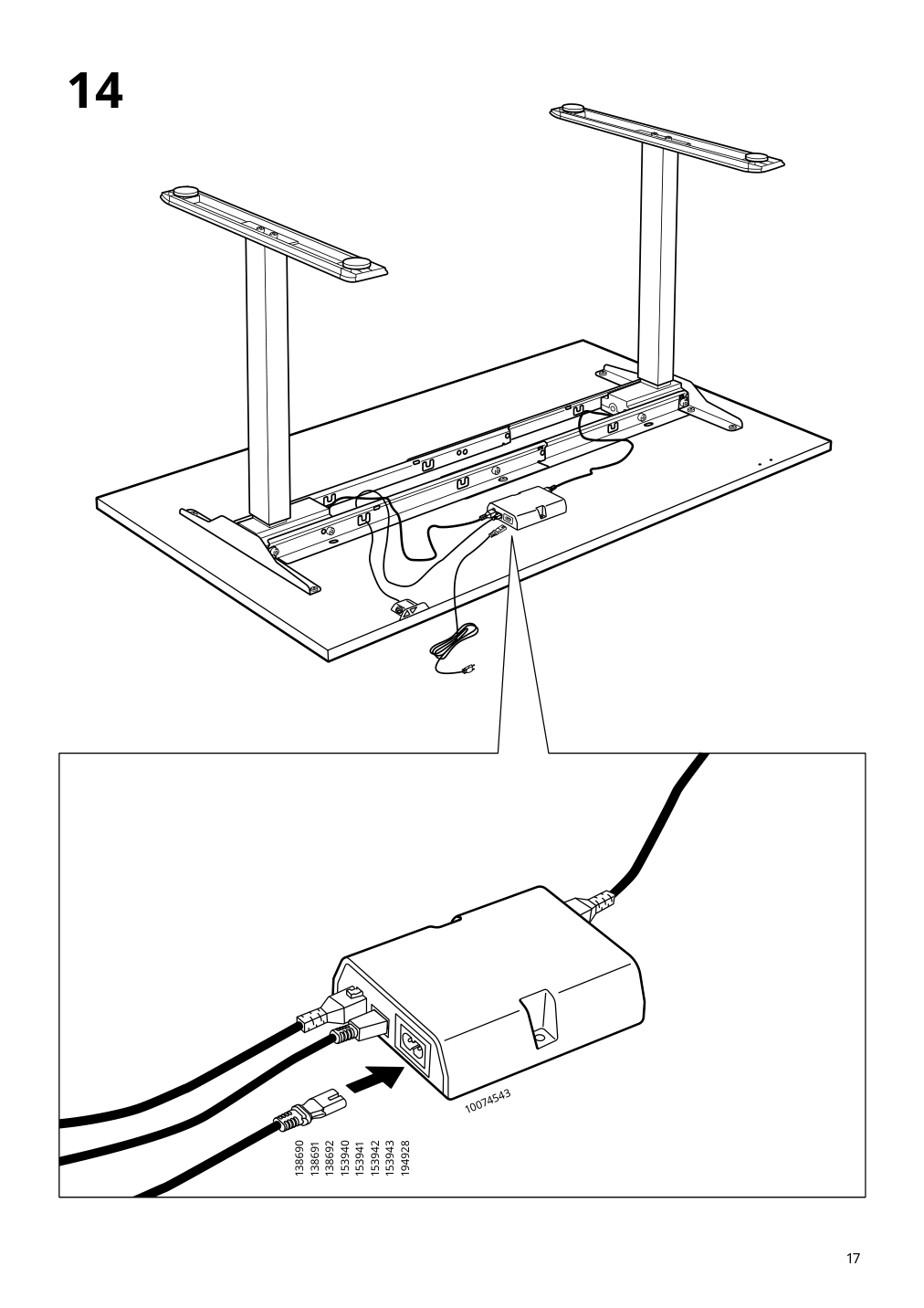 Assembly instructions for IKEA Rodulf underframe sit stand f table top white | Page 17 - IKEA RODULF underframe sit/stand f table top 604.642.90