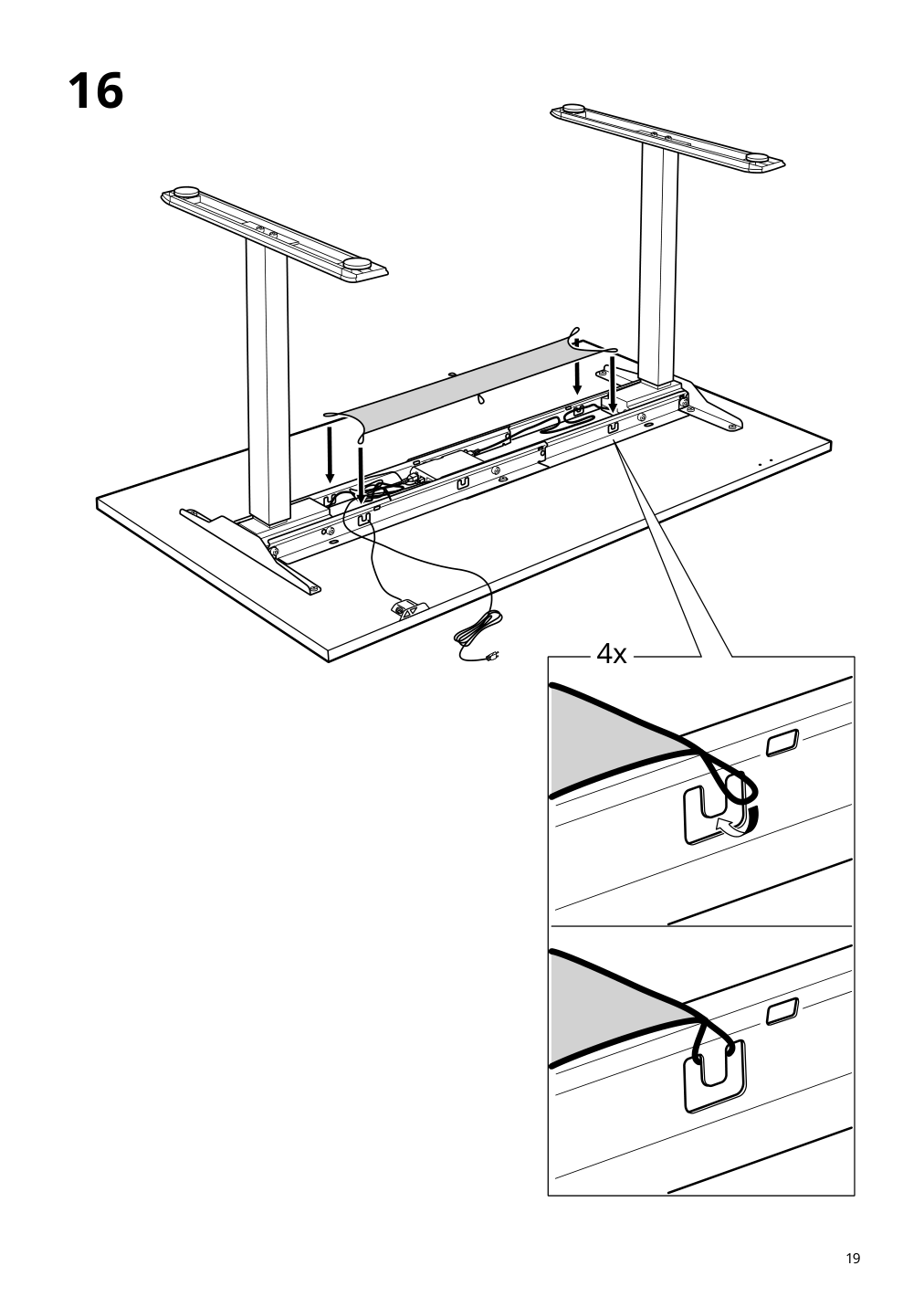 Assembly instructions for IKEA Rodulf underframe sit stand f table top white | Page 19 - IKEA RODULF desk sit/stand 993.261.70