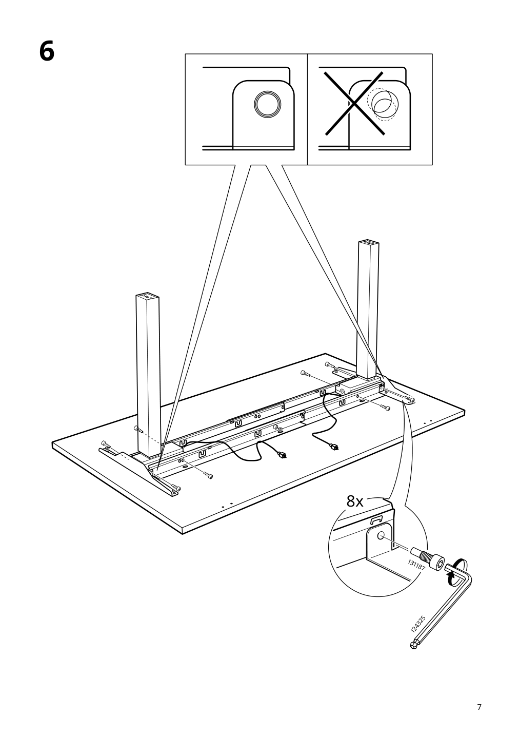 Assembly instructions for IKEA Rodulf underframe sit stand f table top white | Page 7 - IKEA RODULF underframe sit/stand f table top 604.642.90