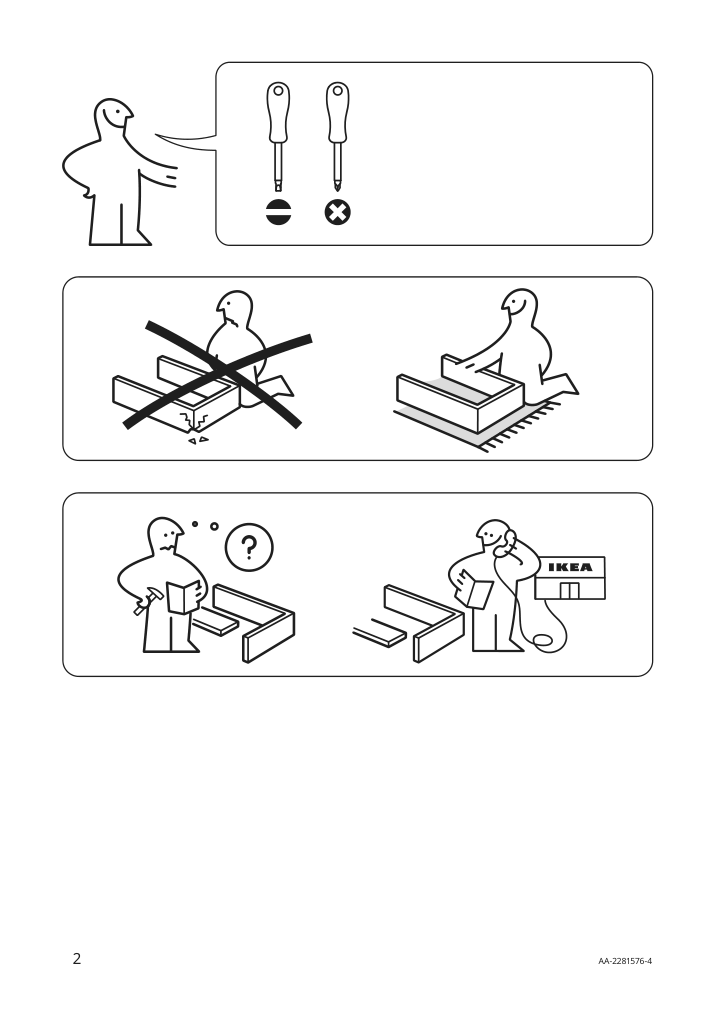 Assembly instructions for IKEA Roenninge bar stool birch | Page 2 - IKEA RÖNNINGE / RÖNNINGE bar table and 2 bar stools 694.423.31