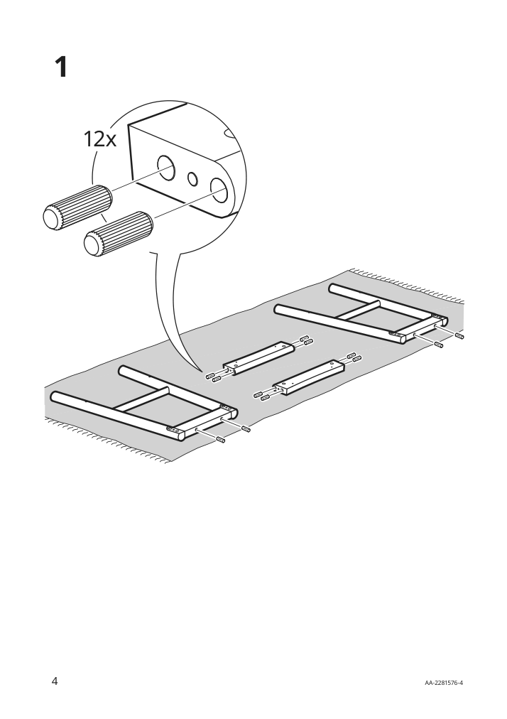 Assembly instructions for IKEA Roenninge bar stool birch | Page 4 - IKEA RÖNNINGE / RÖNNINGE bar table and 2 bar stools 694.423.31