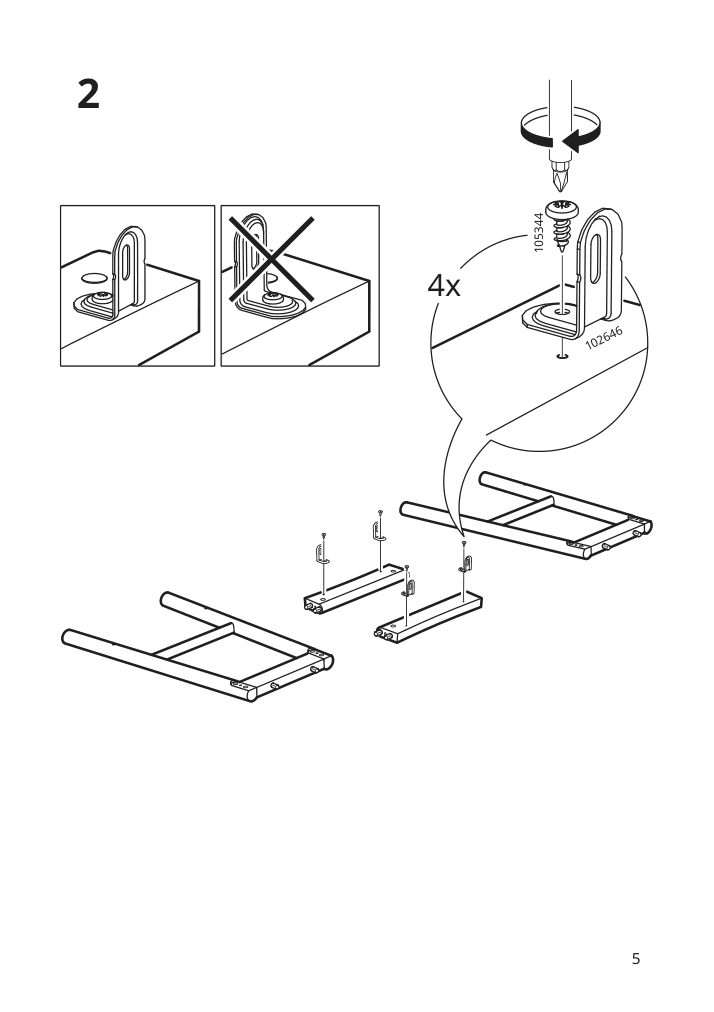 Assembly instructions for IKEA Roenninge bar stool birch | Page 5 - IKEA RÖNNINGE / RÖNNINGE bar table and 2 bar stools 694.423.31