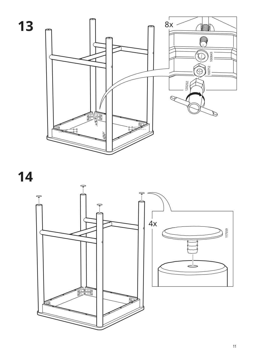 Assembly instructions for IKEA Roenninge bar table birch | Page 11 - IKEA RÖNNINGE bar table 505.112.30