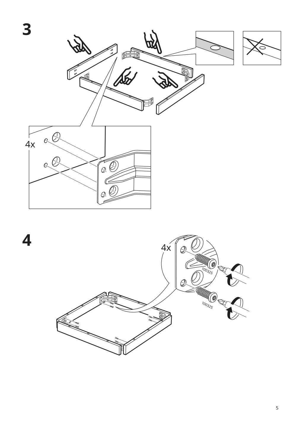 Assembly instructions for IKEA Roenninge bar table birch | Page 5 - IKEA RÖNNINGE bar table 505.112.30