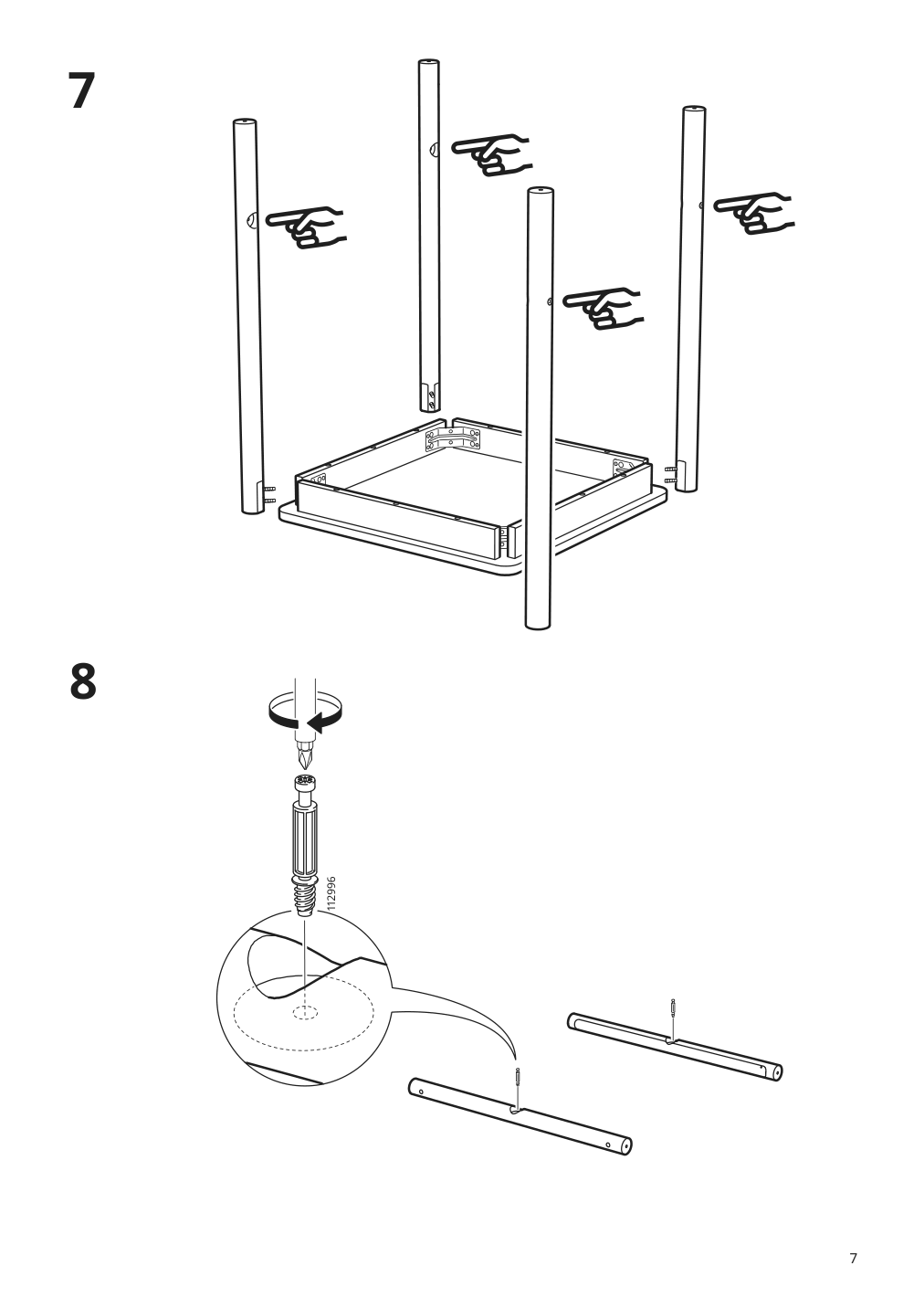 Assembly instructions for IKEA Roenninge bar table birch | Page 7 - IKEA RÖNNINGE bar table 505.112.30