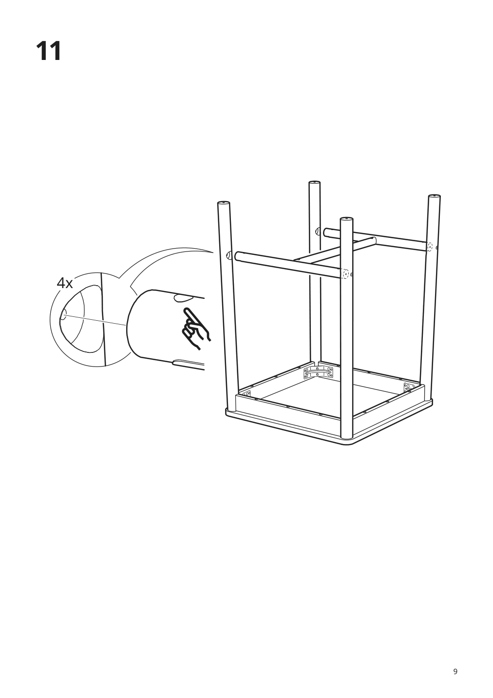 Assembly instructions for IKEA Roenninge bar table birch | Page 9 - IKEA RÖNNINGE bar table 505.112.30