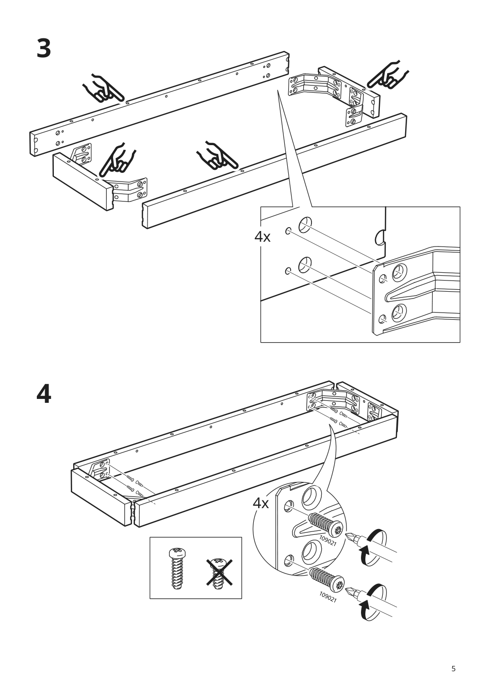 Assembly instructions for IKEA Roenninge bench birch | Page 5 - IKEA RÖNNINGE / RÖNNINGE table with 2 chairs and bench 794.291.88