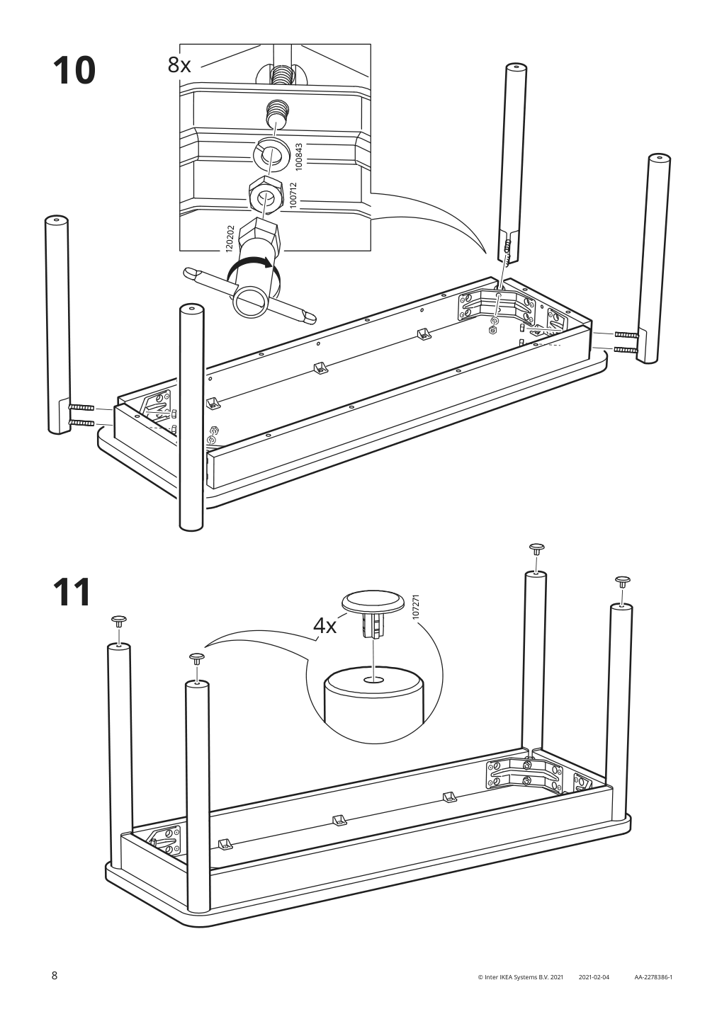 Assembly instructions for IKEA Roenninge bench birch | Page 8 - IKEA RÖNNINGE / RÖNNINGE table with 2 chairs and bench 794.291.88