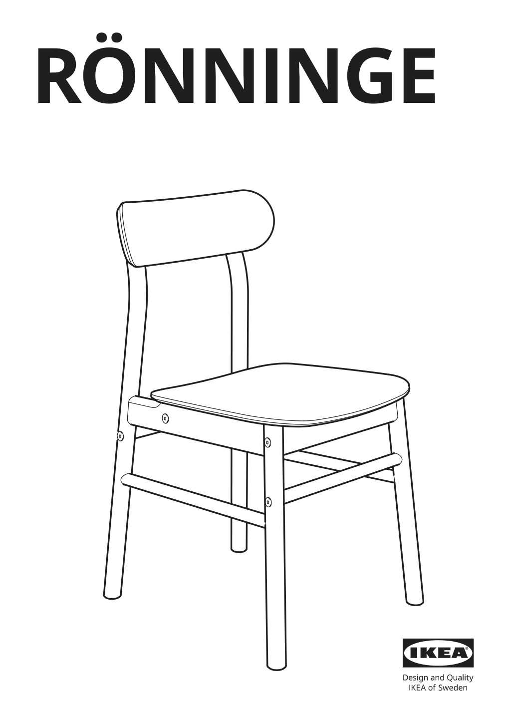 Assembly instructions for IKEA Roenninge chair birch | Page 1 - IKEA NORDVIKEN / RÖNNINGE table and 4 chairs 893.051.68