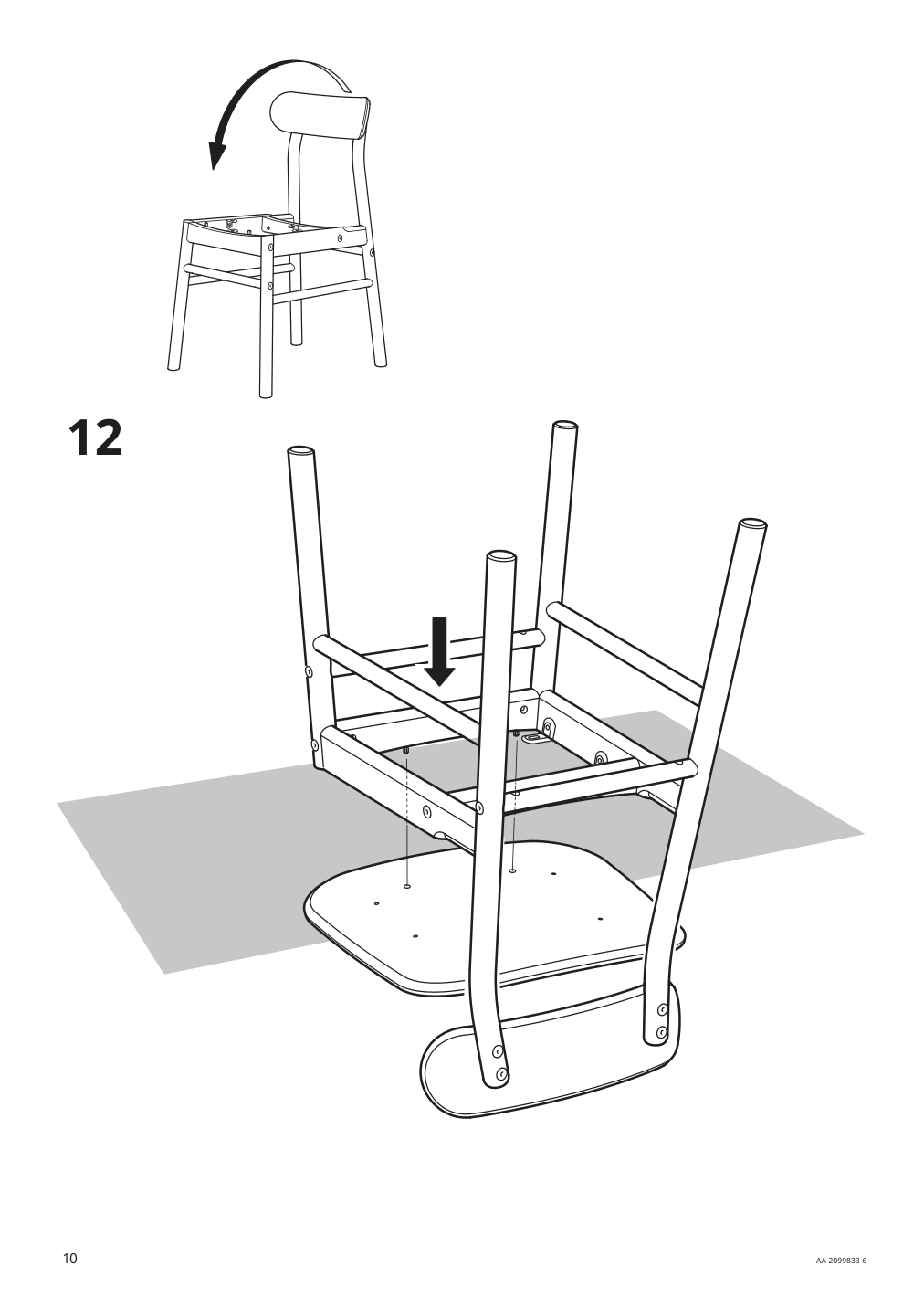 Assembly instructions for IKEA Roenninge chair birch | Page 10 - IKEA NORDVIKEN / RÖNNINGE table and 4 chairs 893.051.68