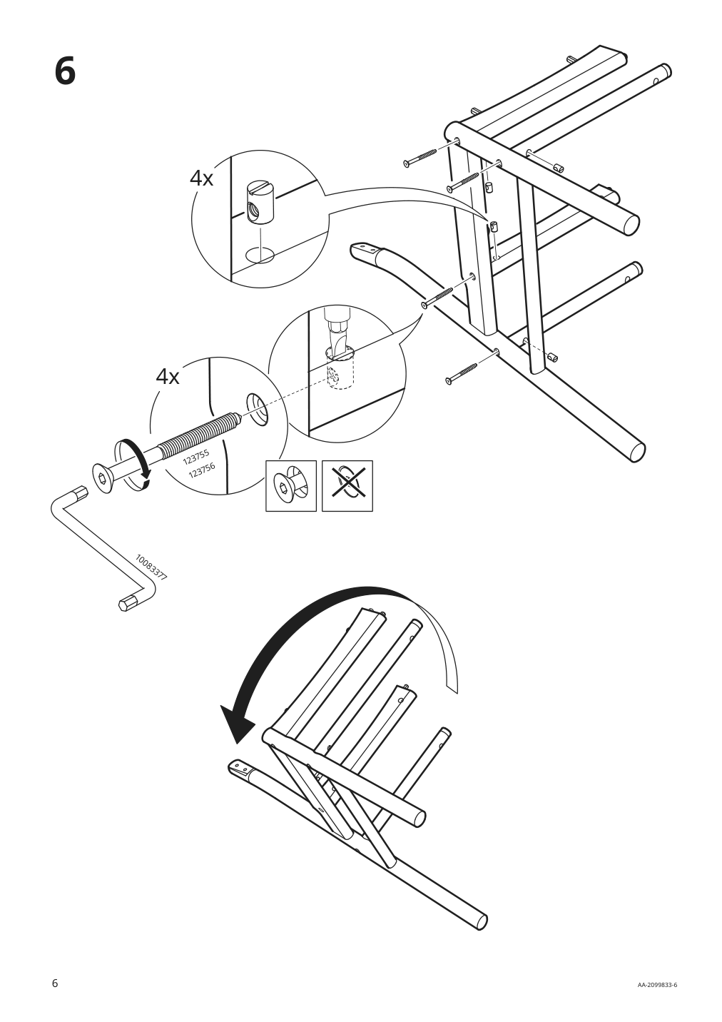 Assembly instructions for IKEA Roenninge chair birch | Page 6 - IKEA NORDEN / RÖNNINGE table and 2 chairs 994.426.07