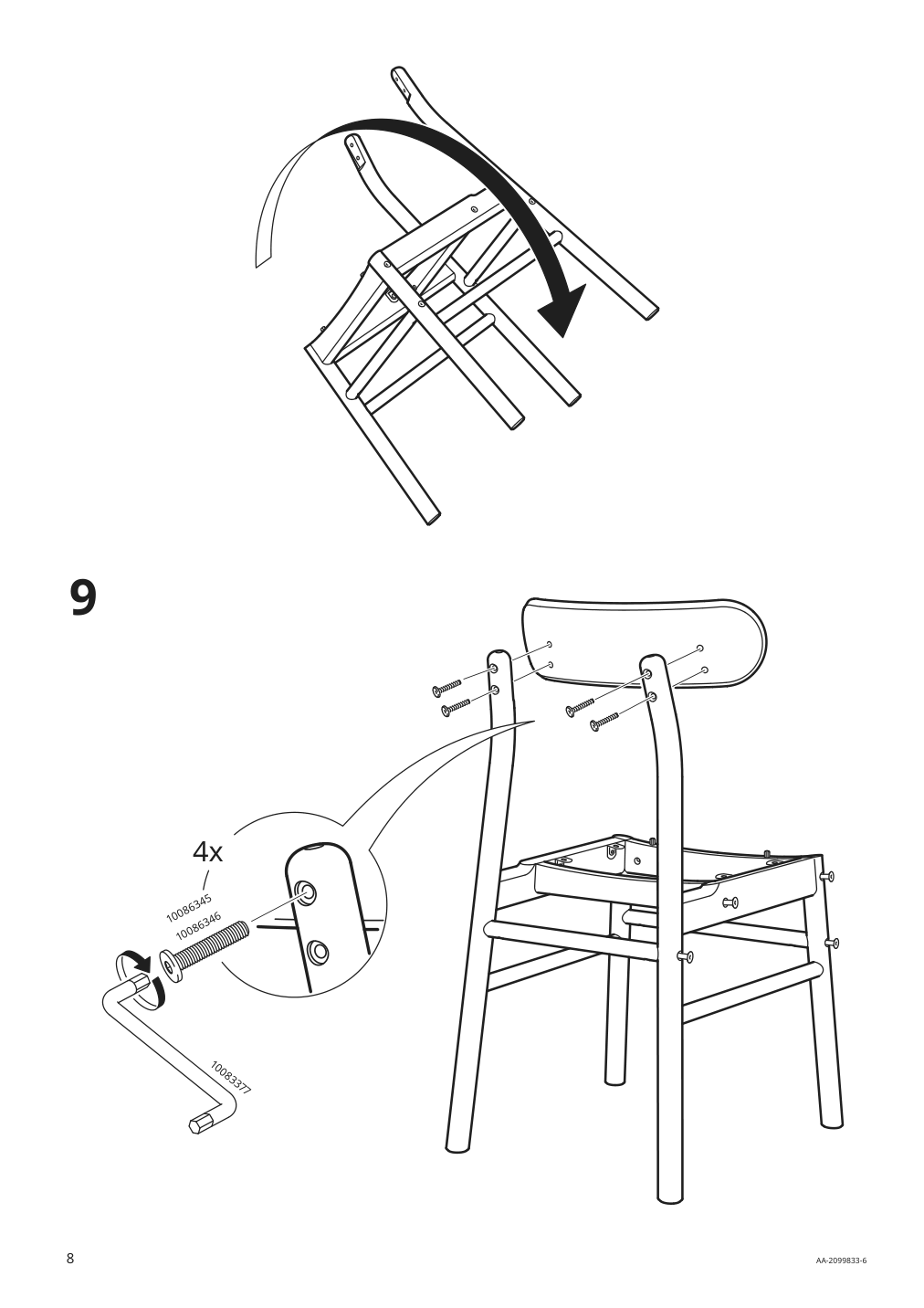 Assembly instructions for IKEA Roenninge chair birch | Page 8 - IKEA RÖNNINGE / RÖNNINGE table and 4 chairs 793.887.67