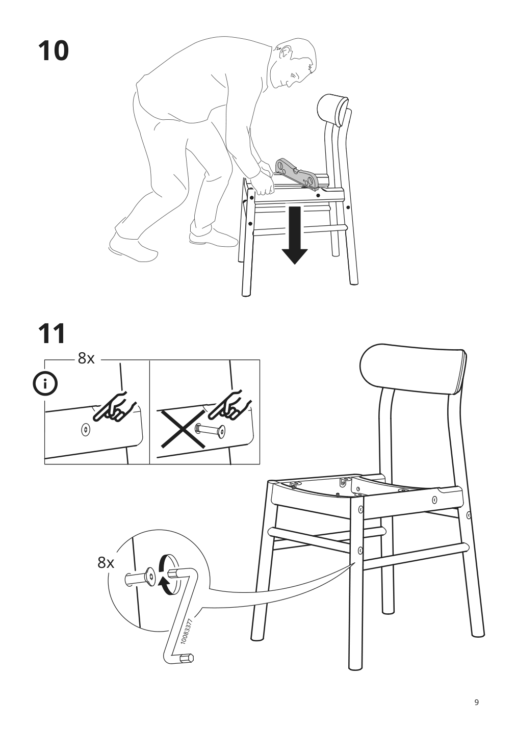 Assembly instructions for IKEA Roenninge chair birch | Page 9 - IKEA RÖNNINGE / RÖNNINGE table and 4 chairs 793.887.67