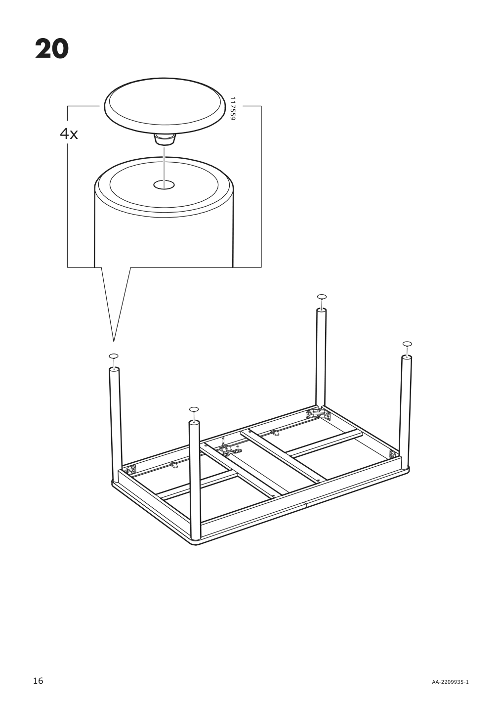 Assembly instructions for IKEA Roenninge extendable table birch | Page 16 - IKEA RÖNNINGE extendable table 504.160.30