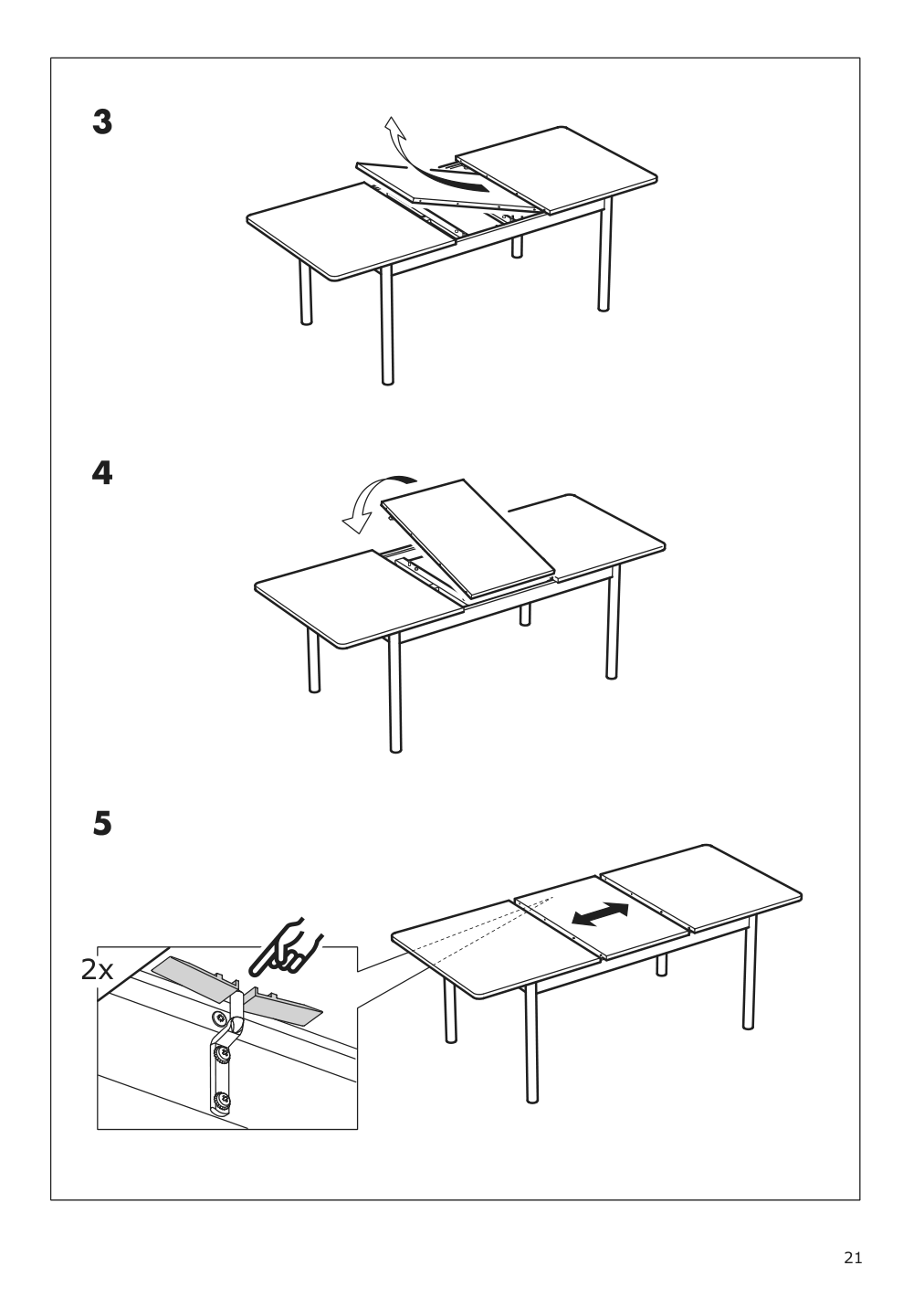 Assembly instructions for IKEA Roenninge extendable table birch | Page 21 - IKEA RÖNNINGE / LISABO table and 4 chairs 693.900.30