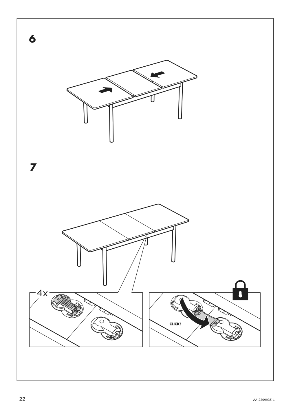 Assembly instructions for IKEA Roenninge extendable table birch | Page 22 - IKEA RÖNNINGE extendable table 504.160.30