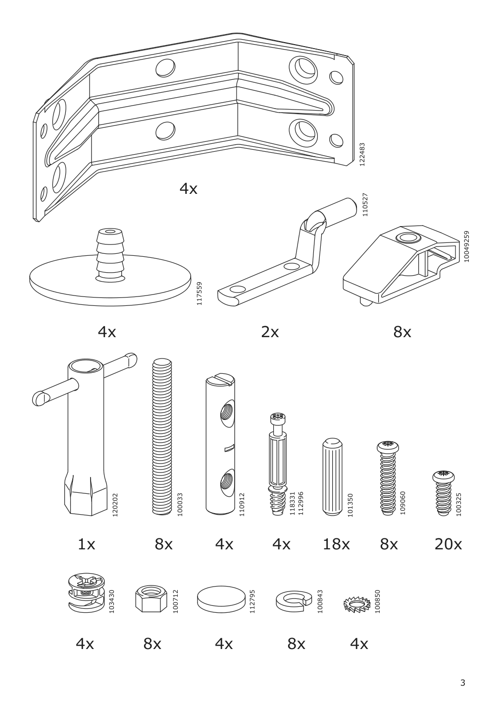 Assembly instructions for IKEA Roenninge extendable table birch | Page 3 - IKEA RÖNNINGE / LISABO table and 4 chairs 693.900.30