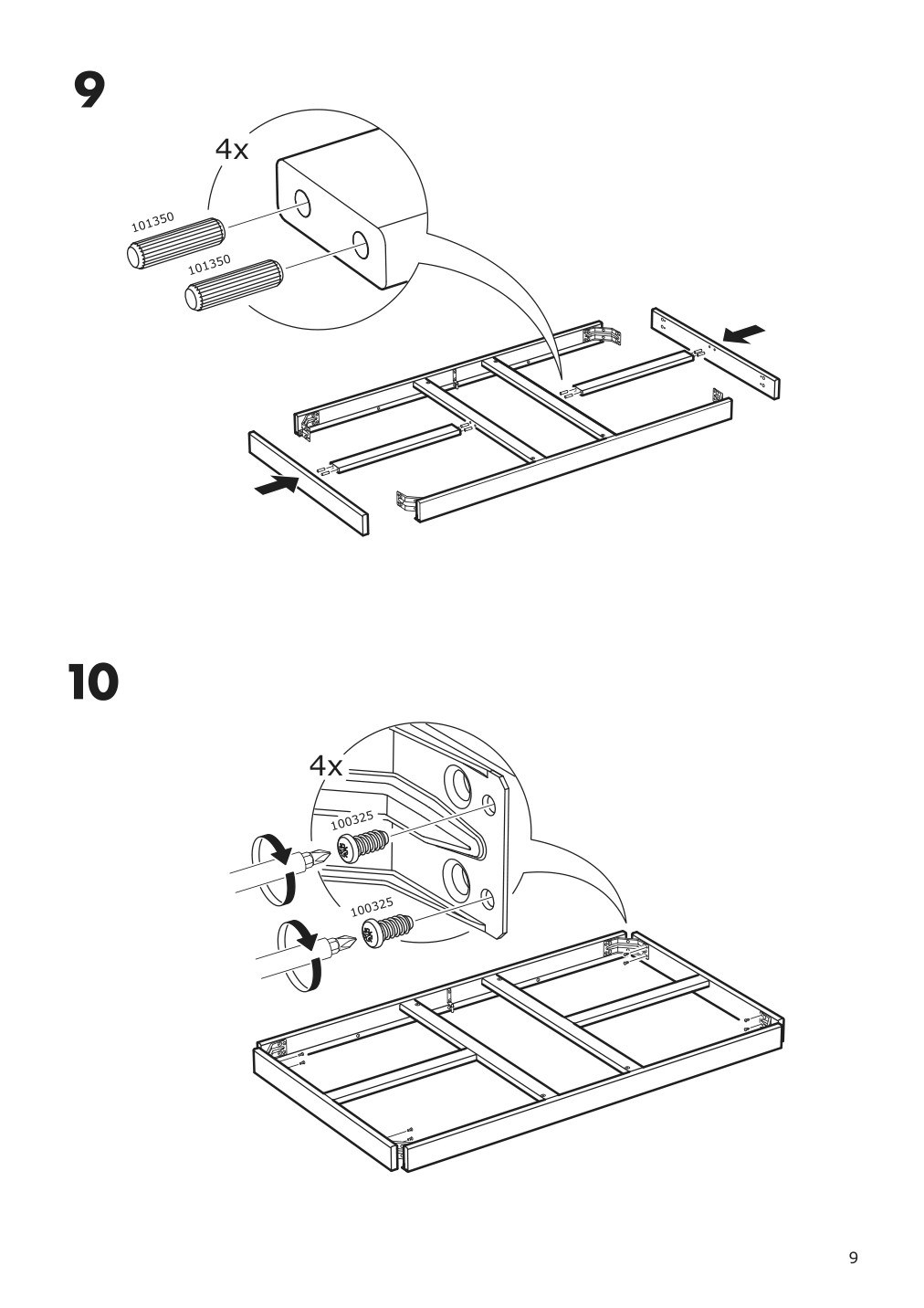 Assembly instructions for IKEA Roenninge extendable table birch | Page 9 - IKEA RÖNNINGE extendable table 504.160.30